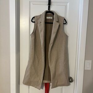 Women's Beige Sleeveless Vest